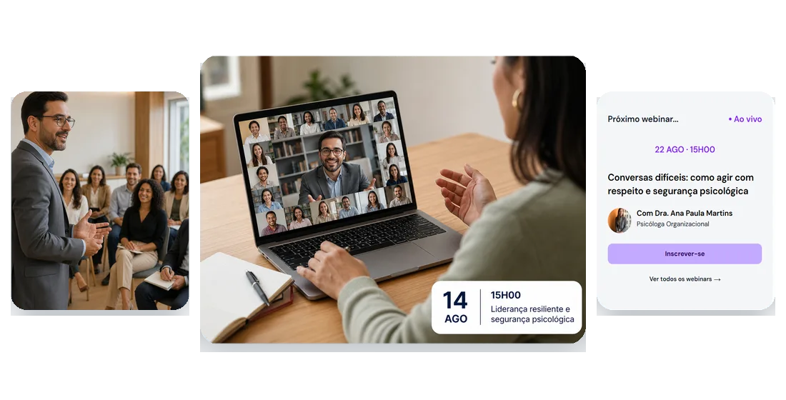 Treinamentos presenciais e webinars online da Gliamind