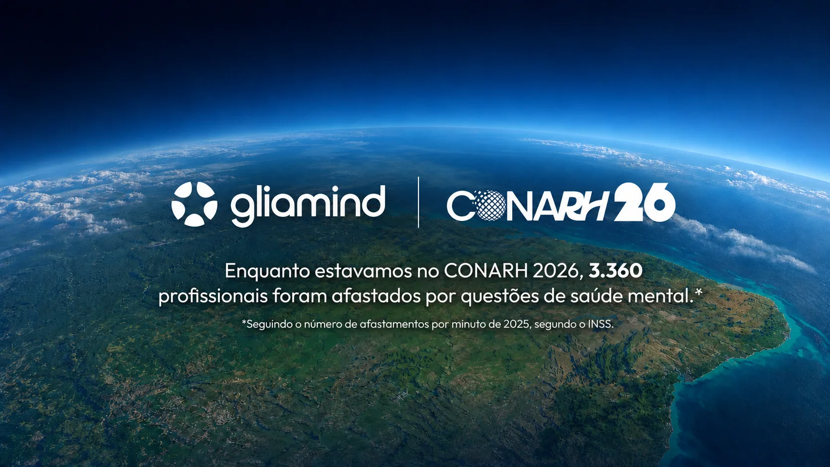 Arte da ativação Gliamind no CONARH 2026